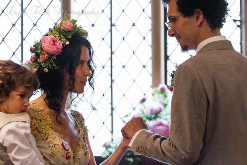 exchange of the rings at Lewes wedding